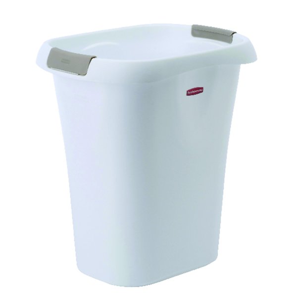 Rubbermaid 5.25 gal White Polypropylene Open Top Wastebasket 5L61-00-WHT